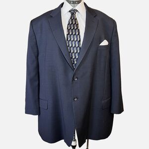 PRONTO UOMO PLATINUM 48L Mens Navy Blue WOOL Sport Coat Suit Jacket Blazer